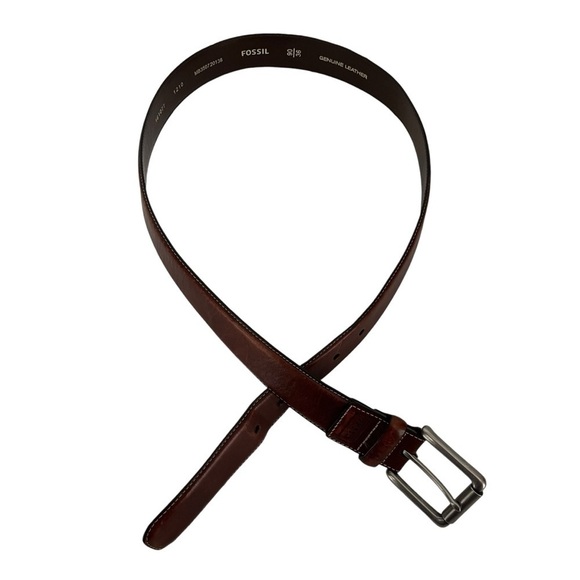 FOSSIL Brown Genuine Leather Belt Men's Size 90/36 MB350720136 Outdoors Work - Picture 11 of 12